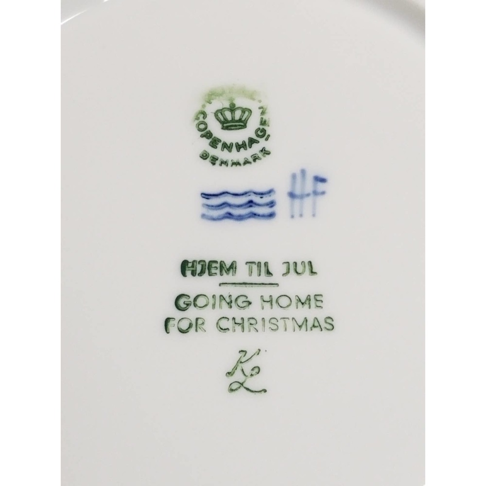 Plate Going Home for Christmas 1973 Royal Copenhagen Porcelain Denmark V… - Picture 12 of 12